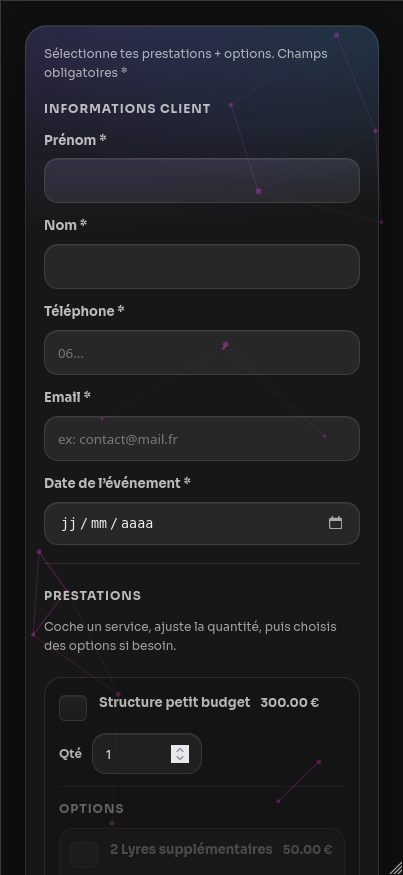 Le site vitrine du DJ Professionnel Jerome D — mobile 3